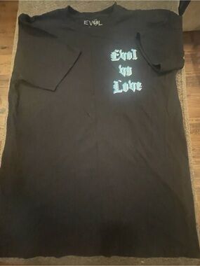 EVOL 'Evol vs Love' Black Graphic Tee
